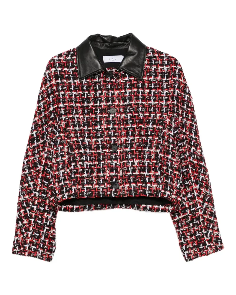 IRO Nuffy Jacke mit Lederkragen - Schwarz Schwarz