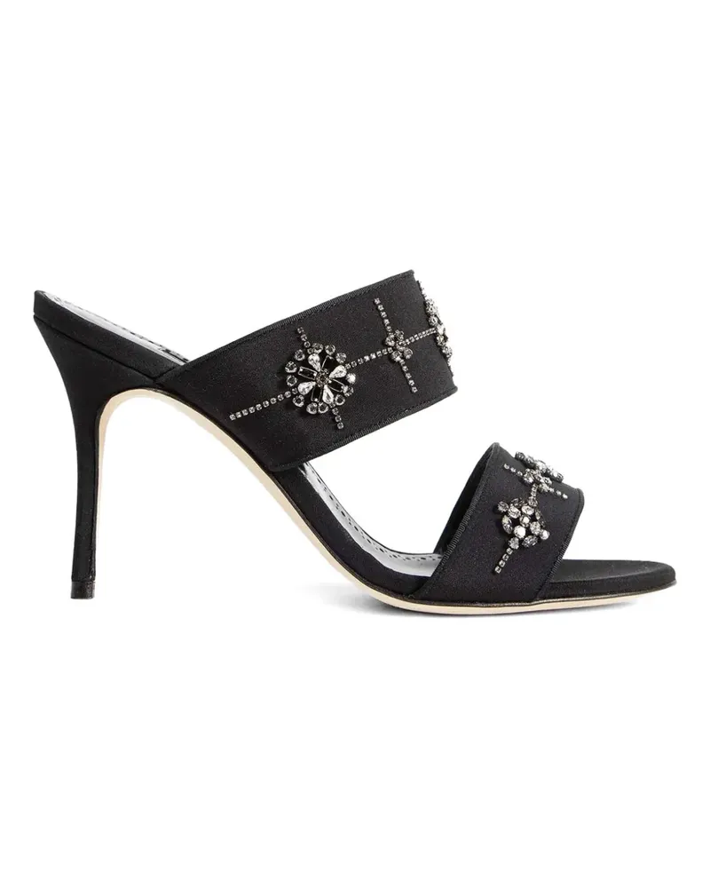 Manolo Blahnik Ralota crystal-embellished sandals - Schwarz Schwarz