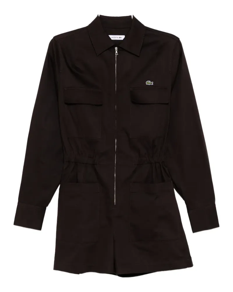 Lacoste polo collar playsuit - Braun Braun