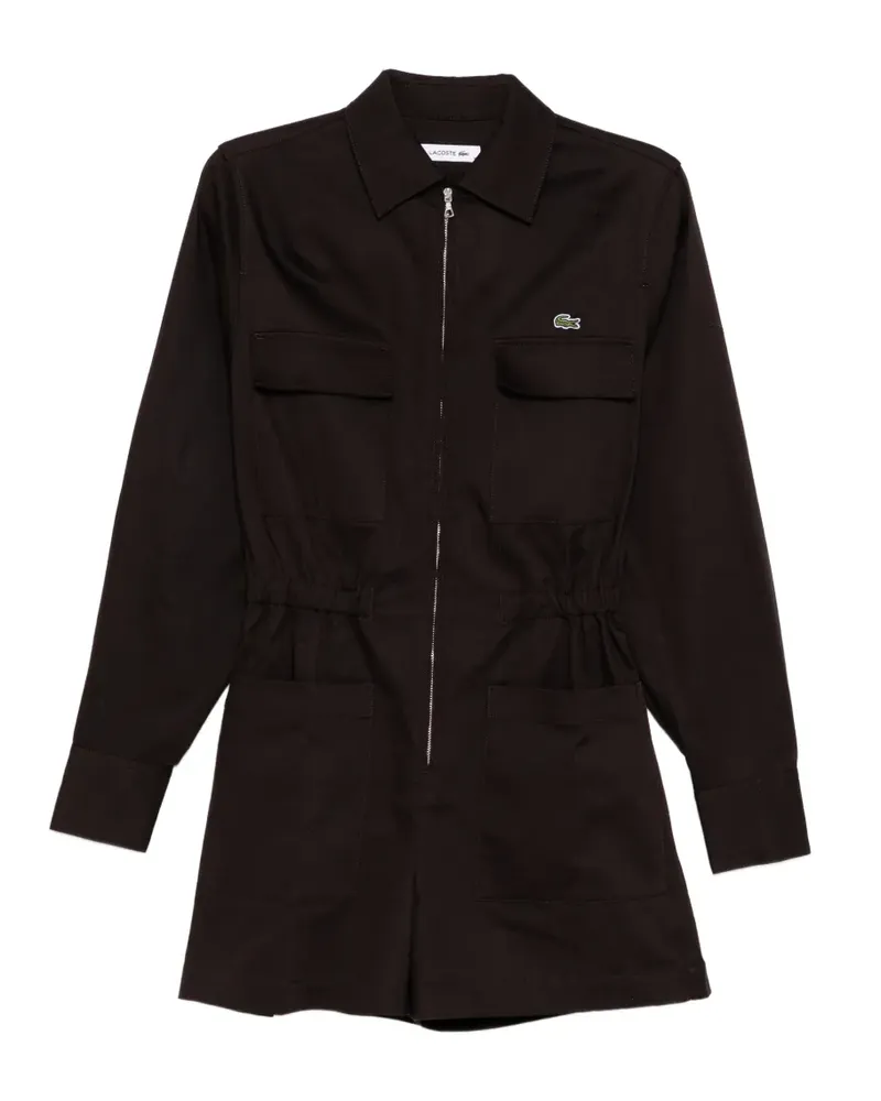Lacoste Playsuit mit Polokragen - Braun Braun