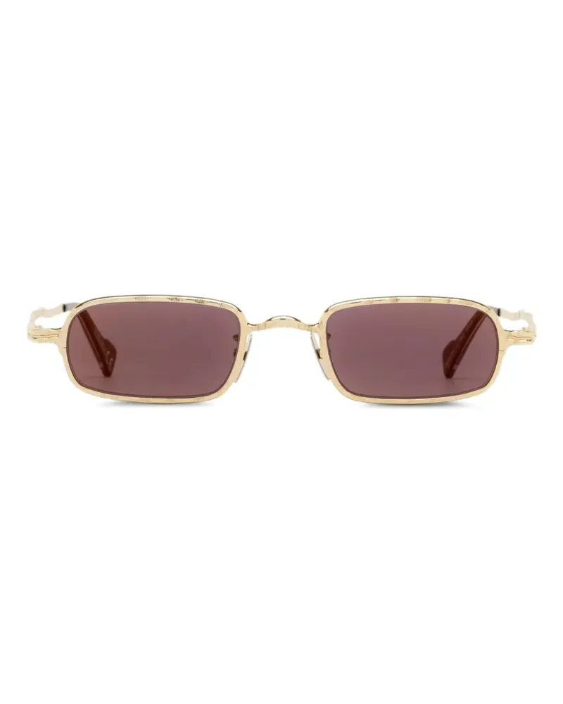 KUBORAUM Z18 Sonnenbrille mit eckigem Gestell - Gold Gold