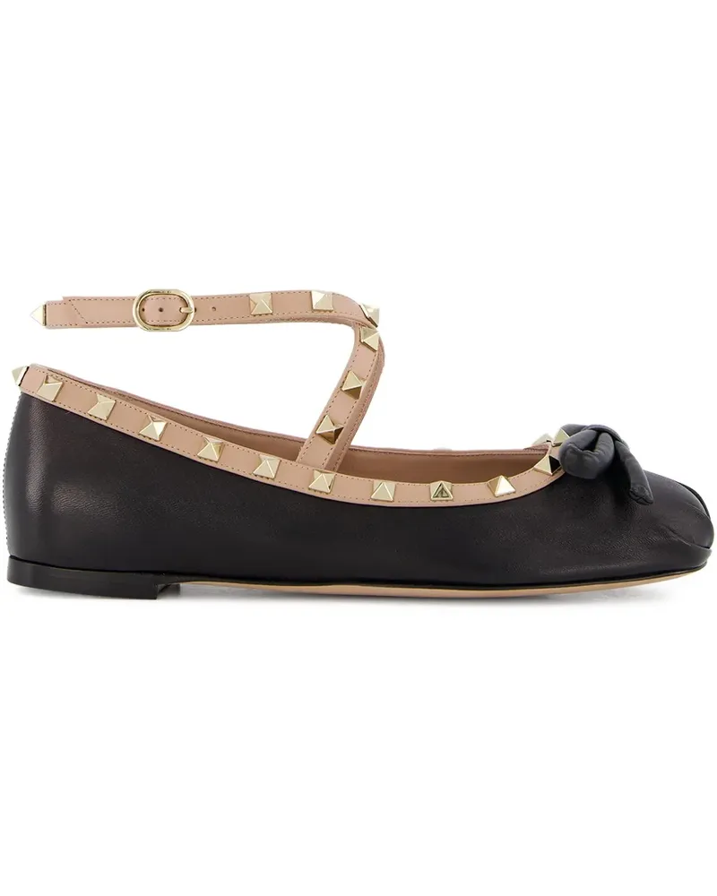 Valentino Garavani Rockstud Ballerinas - Schwarz Schwarz