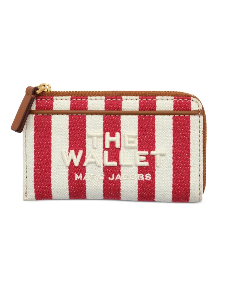 Marc Jacobs The Wallet striped canvas wallet - Nude Nude