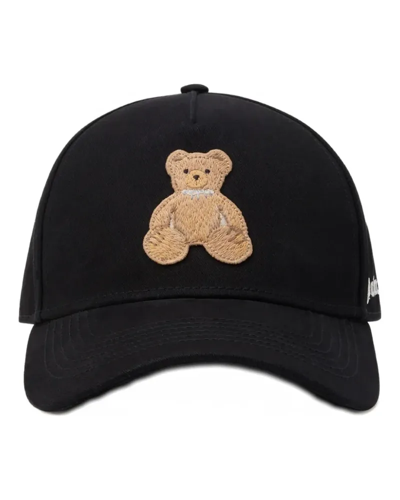 Palm Angels embroidered-bear cap - Schwarz Schwarz