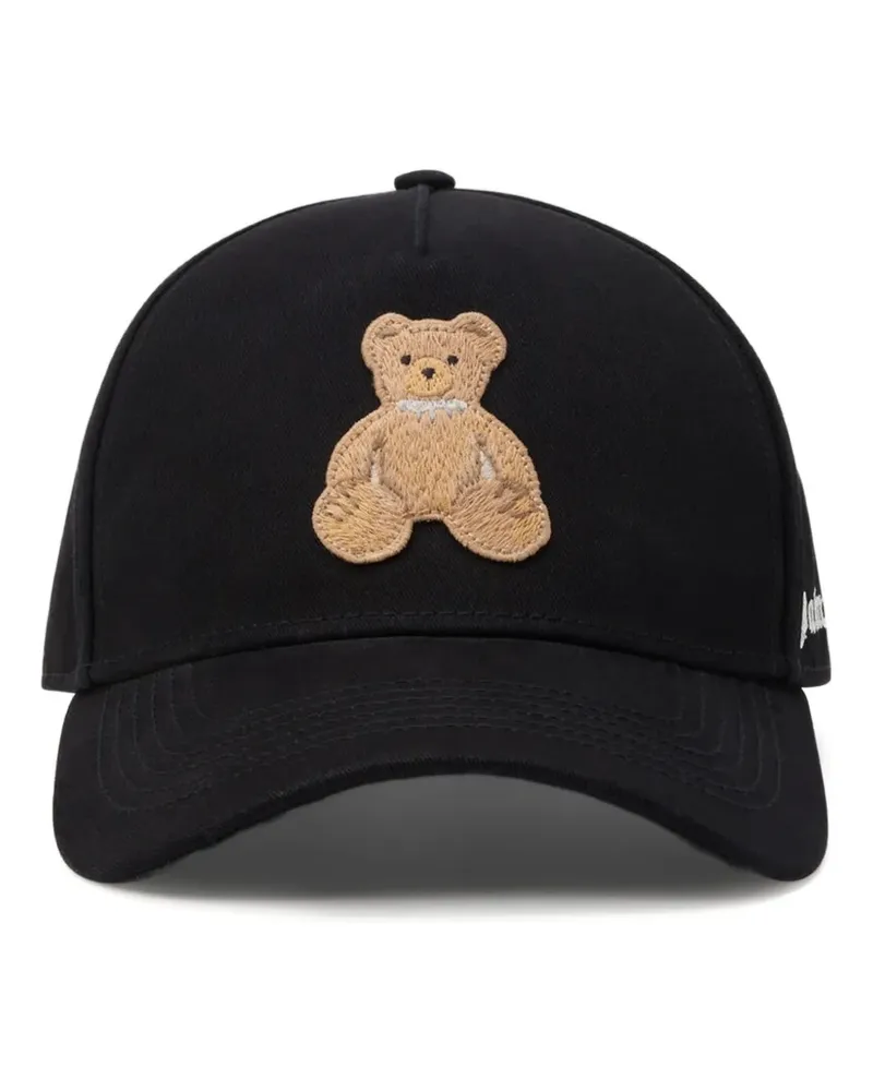 Palm Angels Baseballkappe mit Bärenstickerei - Schwarz Schwarz