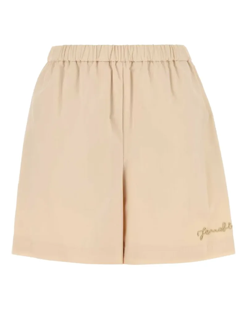 Fendi Bestickte Shorts mit elastischem Bund - Rosa Rosa