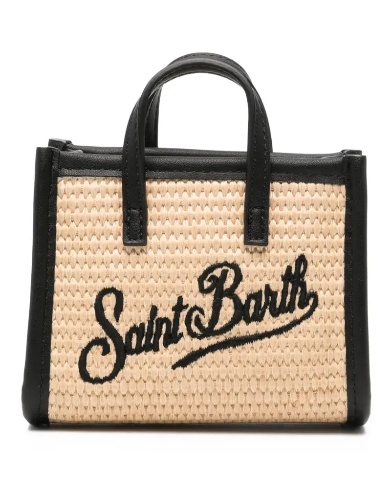 MC2 Saint Barth Gewebter Shopper mit Logo-Stickerei - Nude Nude