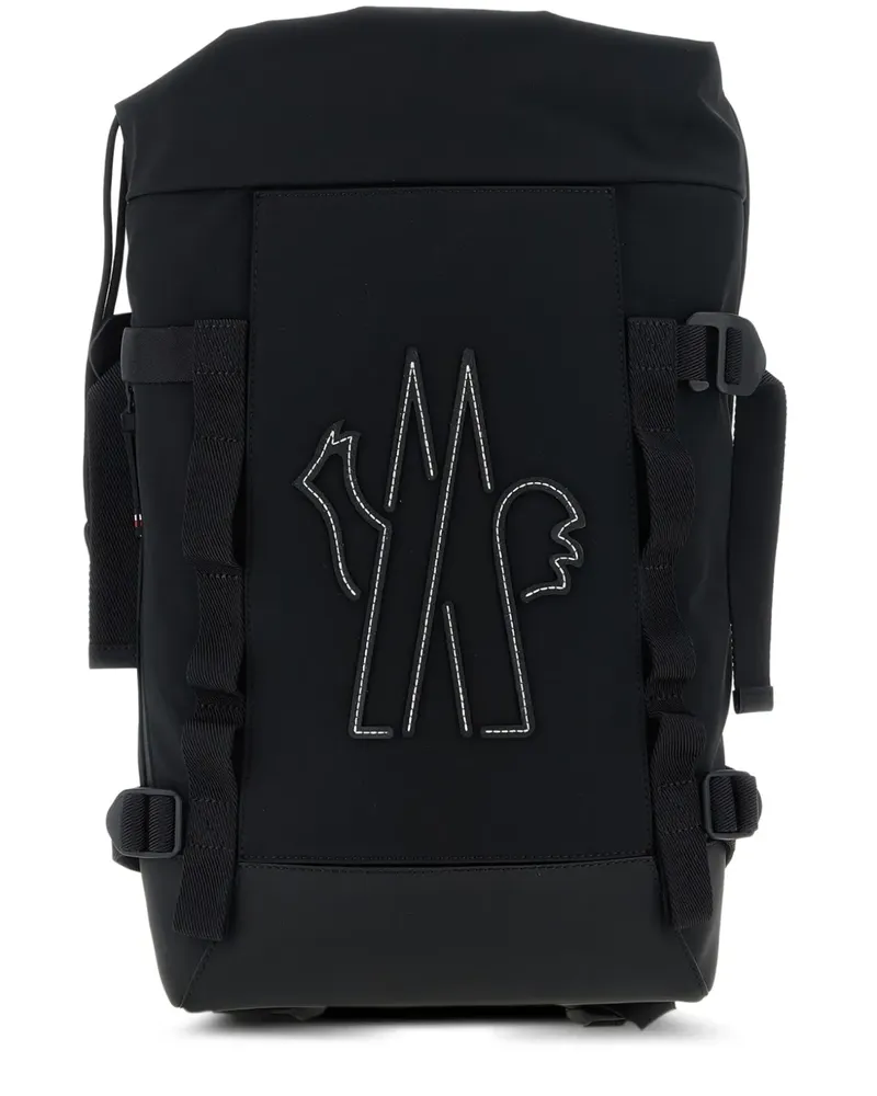 Moncler Bestickter Rucksack - Schwarz Schwarz