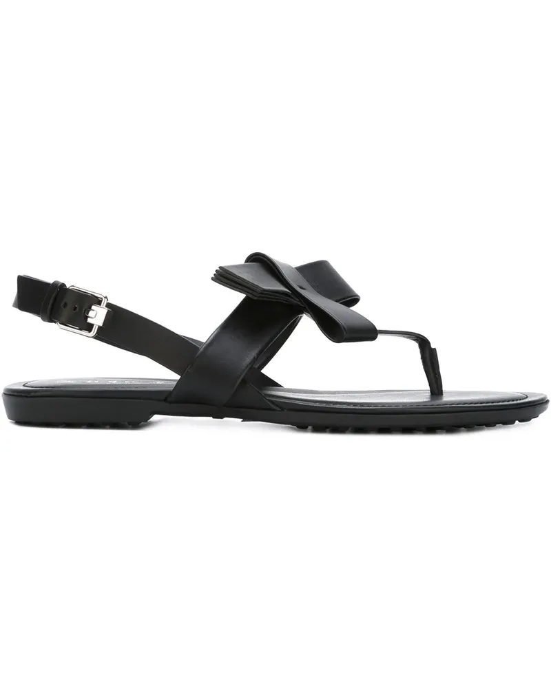 TOD'S Sandalen mit T-Riemen - Schwarz Schwarz