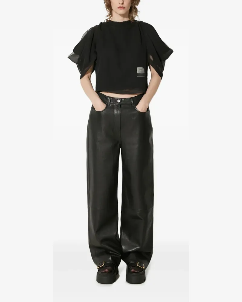 Undercover Oberteil mit semi-transparenten Einsätzen - Schwarz Schwarz
