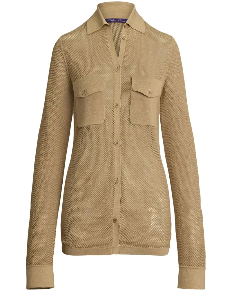 Ralph Lauren Hemd aus Mesh - Nude Nude