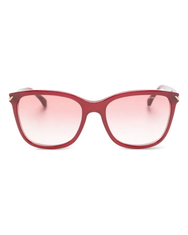 Emporio Armani bordeaux square-frame sunglasses - Rot Rot