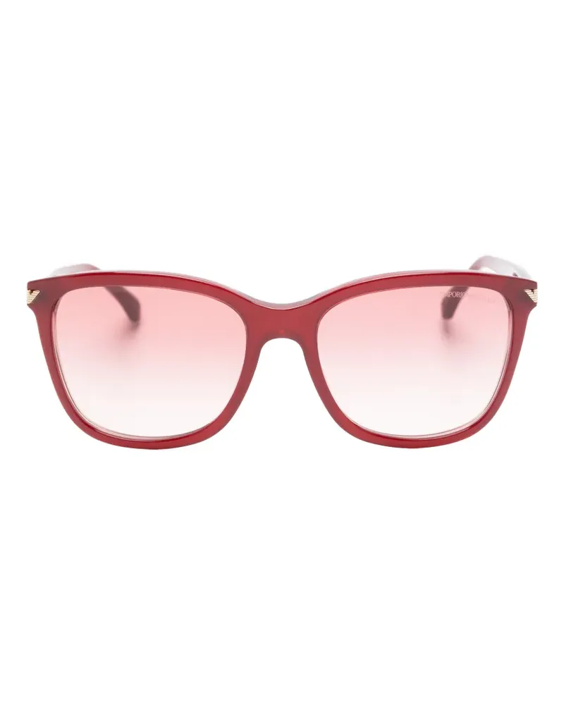 Emporio Armani bordeaux square-frame sunglasses - Rot Rot