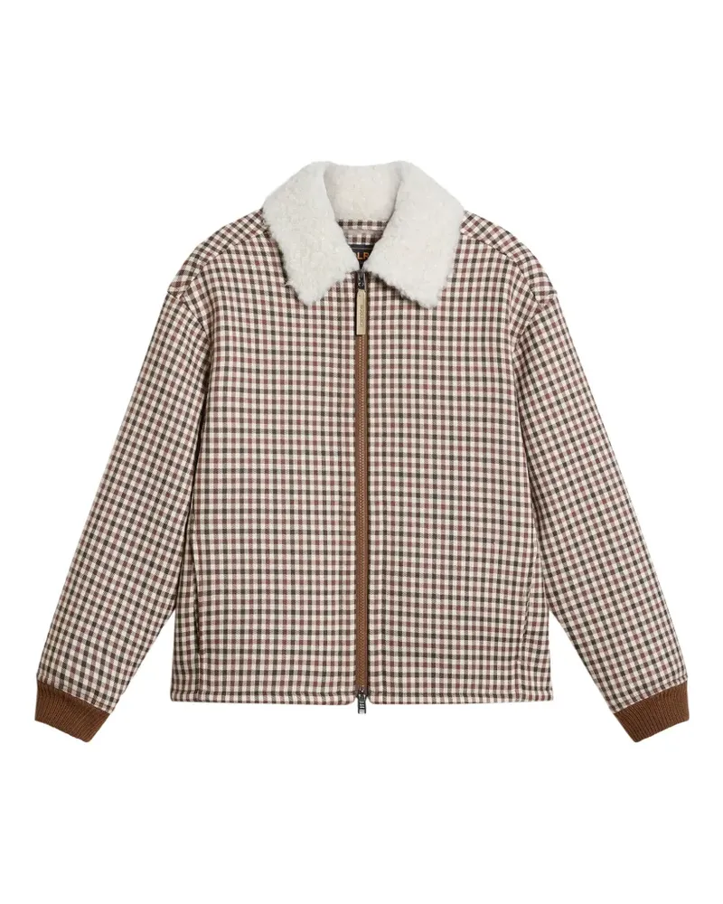 Woolrich Karierte Jacke mit Reißverschluss - Braun Braun