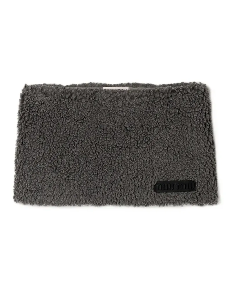 Miu Miu Minirock aus Fleece - Grau Grau