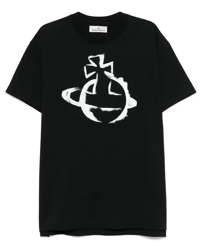 Vivienne Westwood Stencil Orb T-Shirt - Schwarz Schwarz