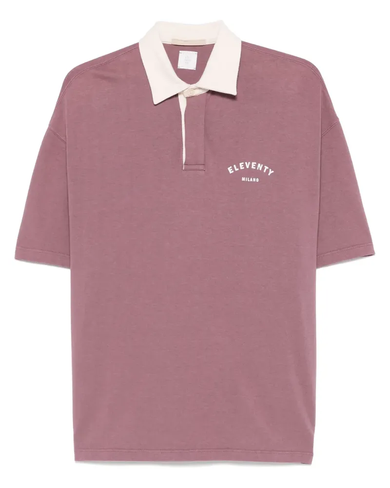 Eleventy Klassisches Poloshirt - Violett Violett