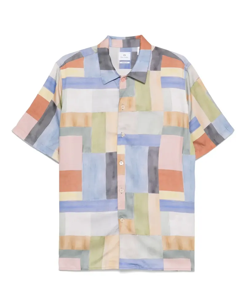 Paul Smith Hemd in Colour-Block-Optik - Blau Blau