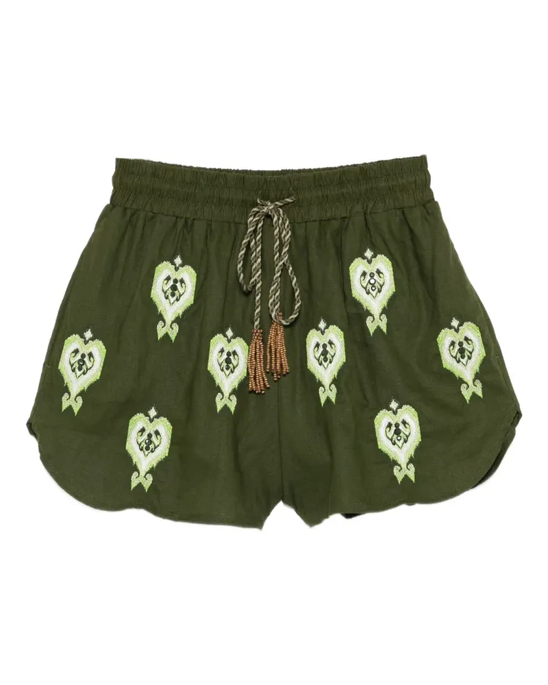 FARM Rio embroidered drawstring shorts - Grün Grün