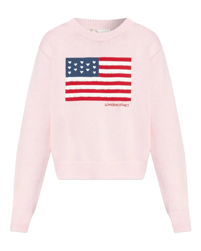 LoveShackFancy Blushing Pullover mit Flagge - Rosa Rosa