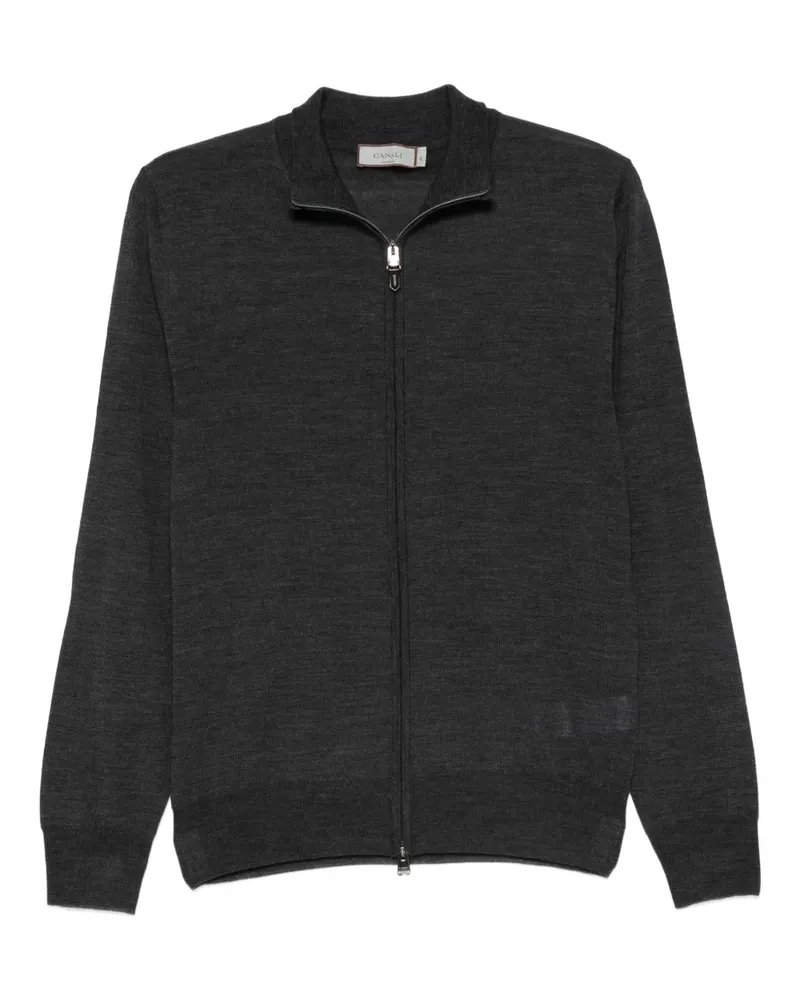 Canali Cardigan mit Reißverschluss - Grau Grau