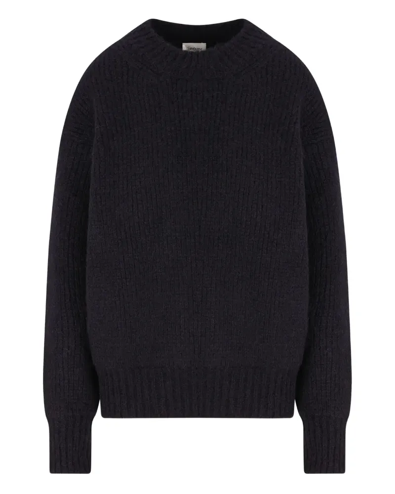 Saint Laurent Gerippter Pullover - Blau Blau