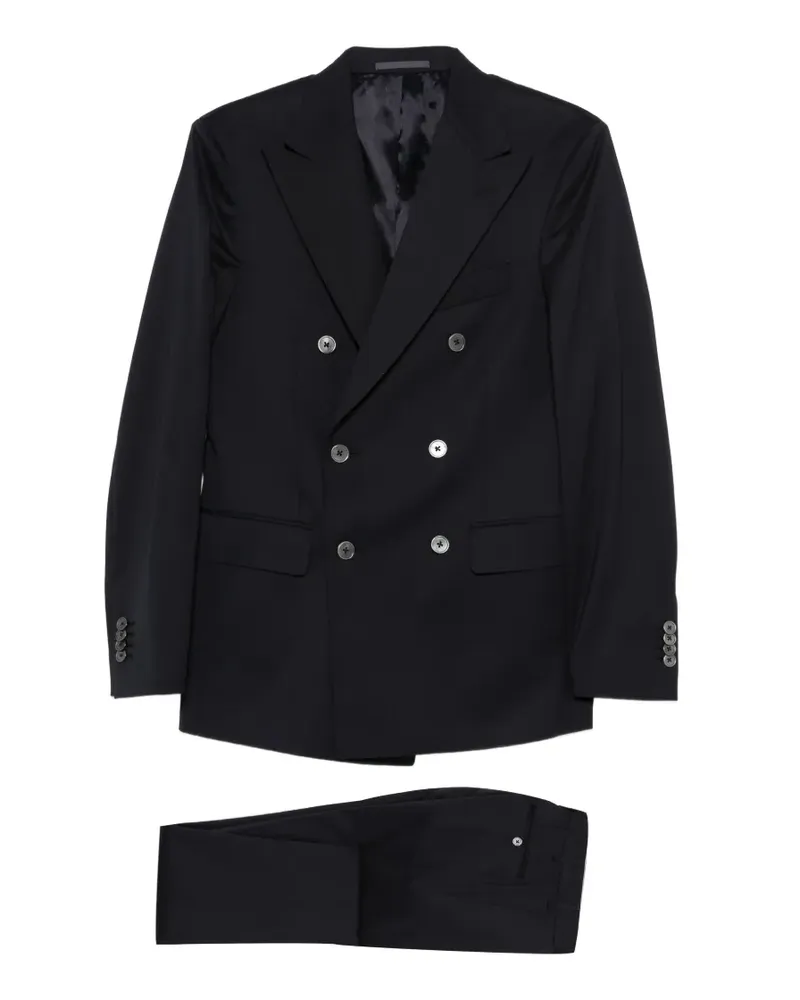 CENERE GB flap-pocket double-breasted suit - Blau Blau