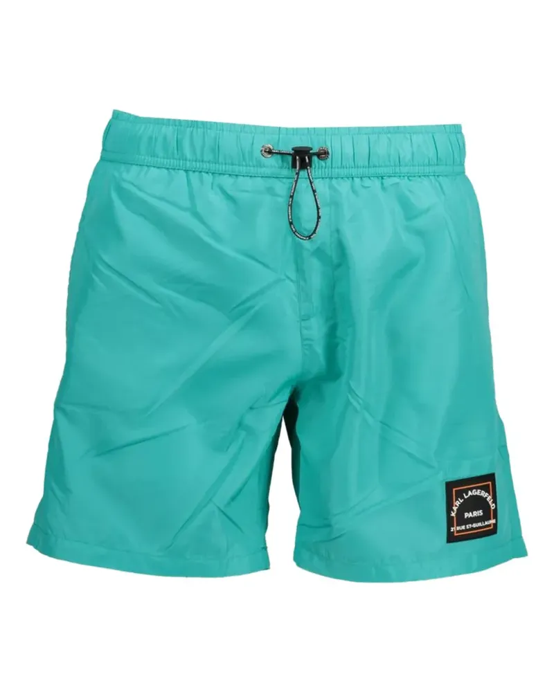 Karl Lagerfeld logo-print swim shorts - Grün Grün