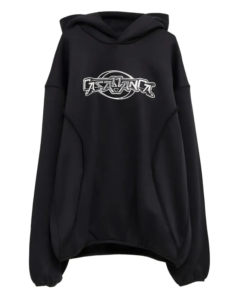 Casablanca Paris Hoodie mit Logo - Schwarz Schwarz