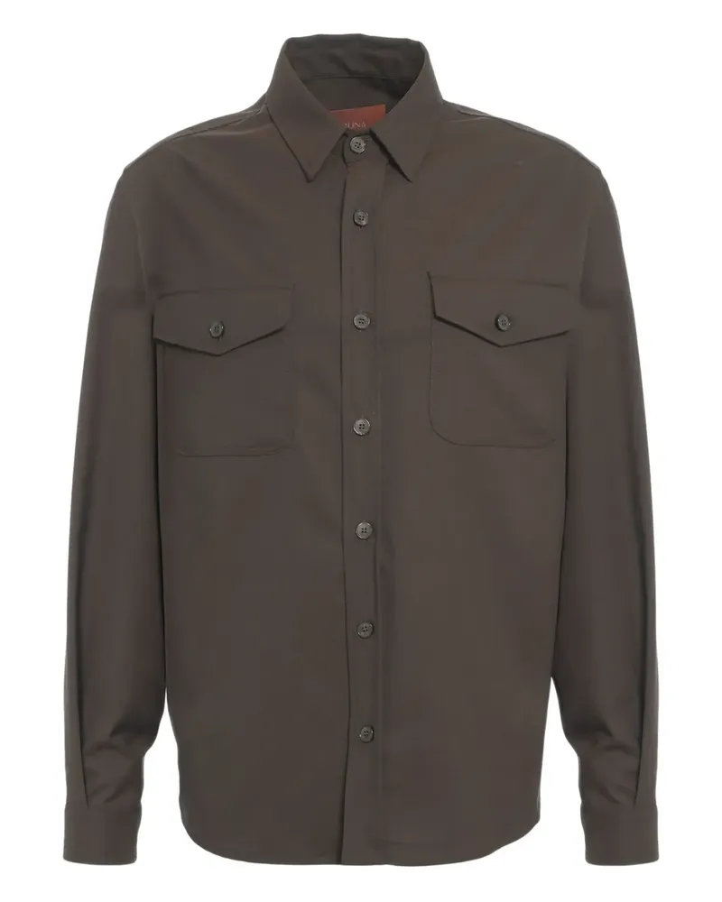CRUNA buttoned pocket shirt - Braun Braun