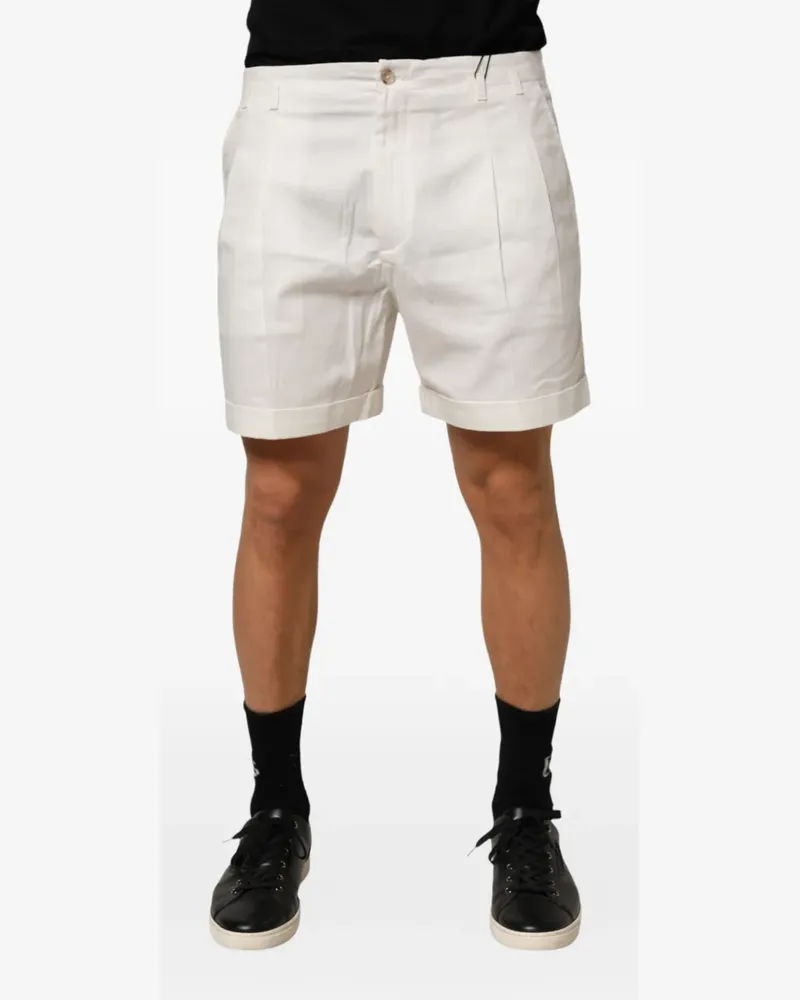 Dolce & Gabbana pleated bermuda shorts - Weiß Weiß