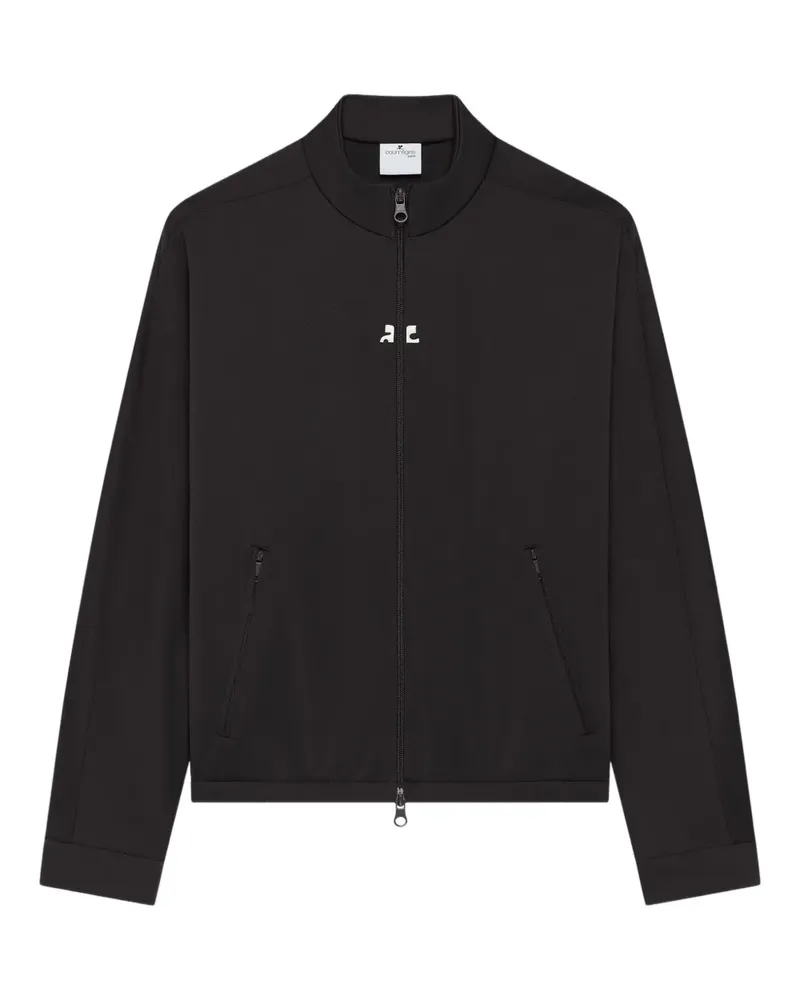 Courrèges Sportjacke mit AC-Logo - Schwarz Schwarz