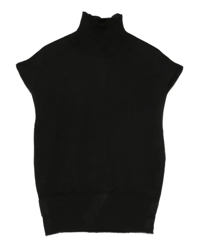 Rick Owens high-neck knitted vest - Schwarz Schwarz