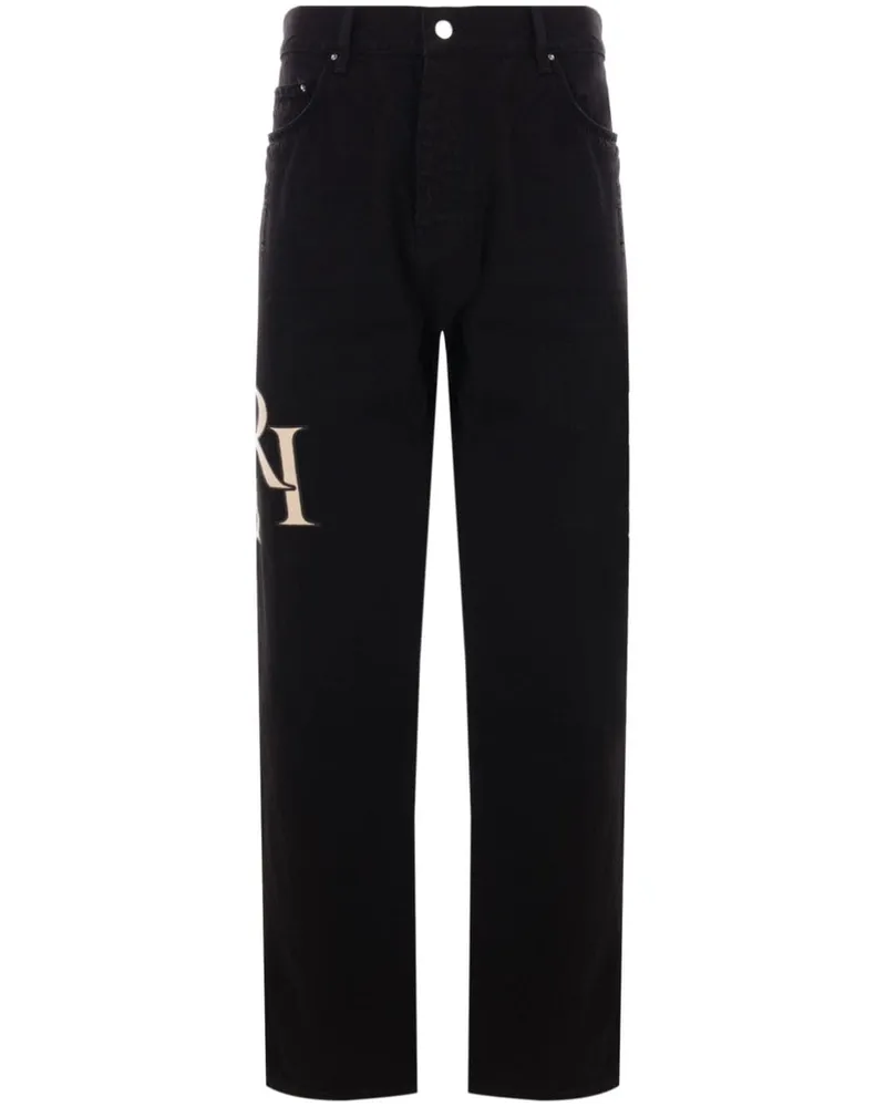 Amiri Jeans mit Logo - Schwarz Schwarz