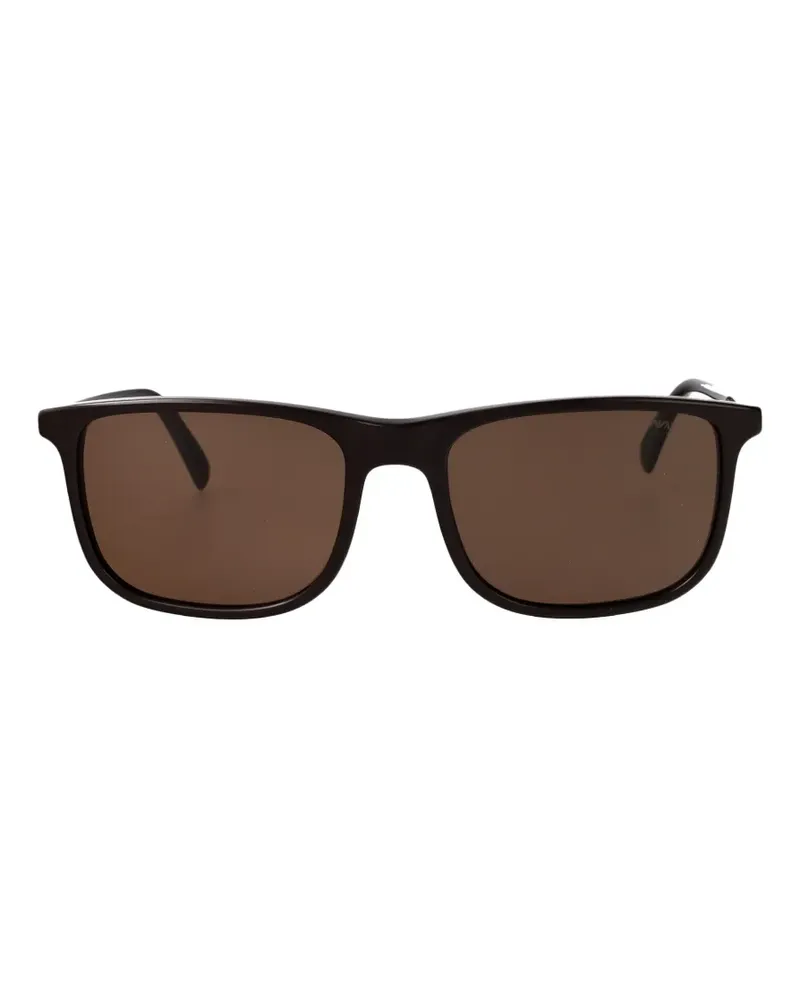 Emporio Armani Sonnenbrille mit eckigem Gestell - Schwarz Schwarz