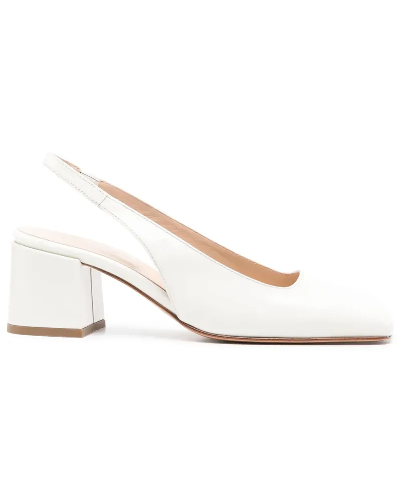Anna F. 1839 Slingback-Pumps 60mm - Weiß Weiß