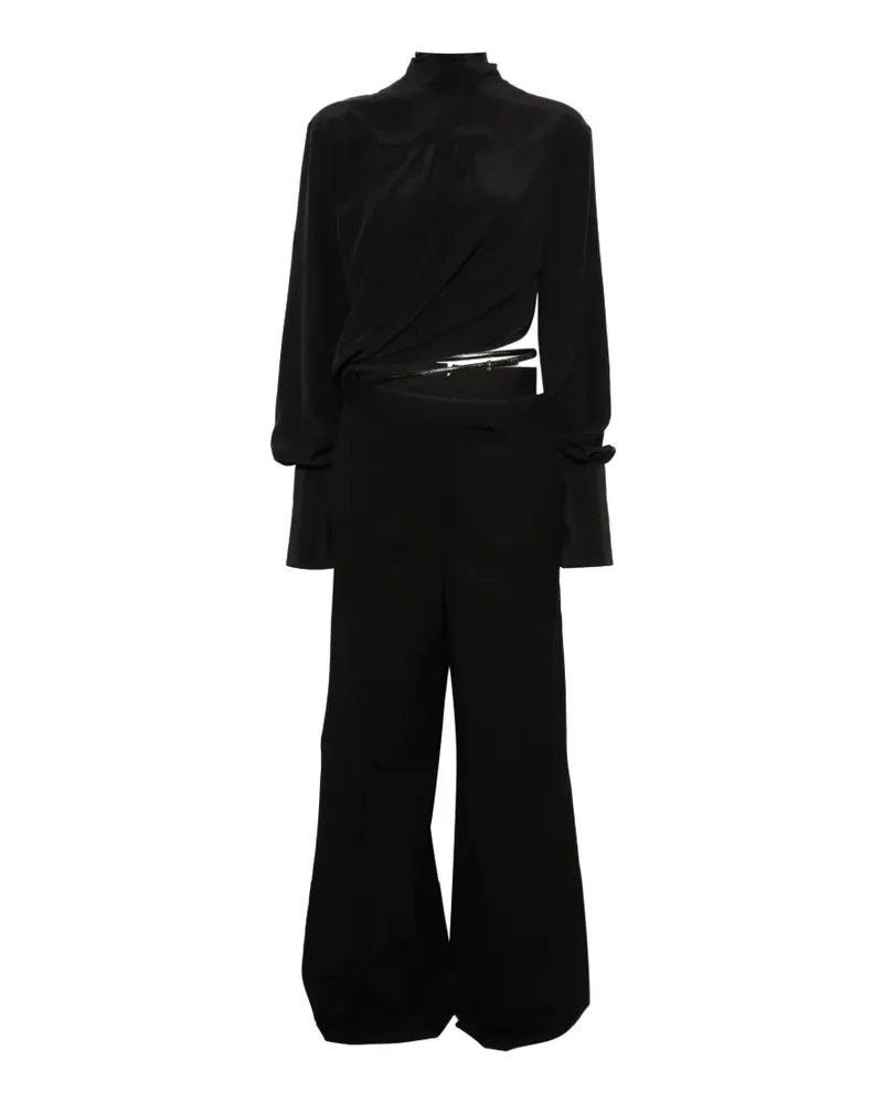 Tom Ford Ausgeblichener Smoking-Jumpsuit mit Gürtel - Schwarz Schwarz
