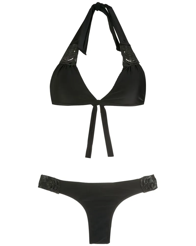 Amir Slama Bikini mit Neckholder - Schwarz Schwarz