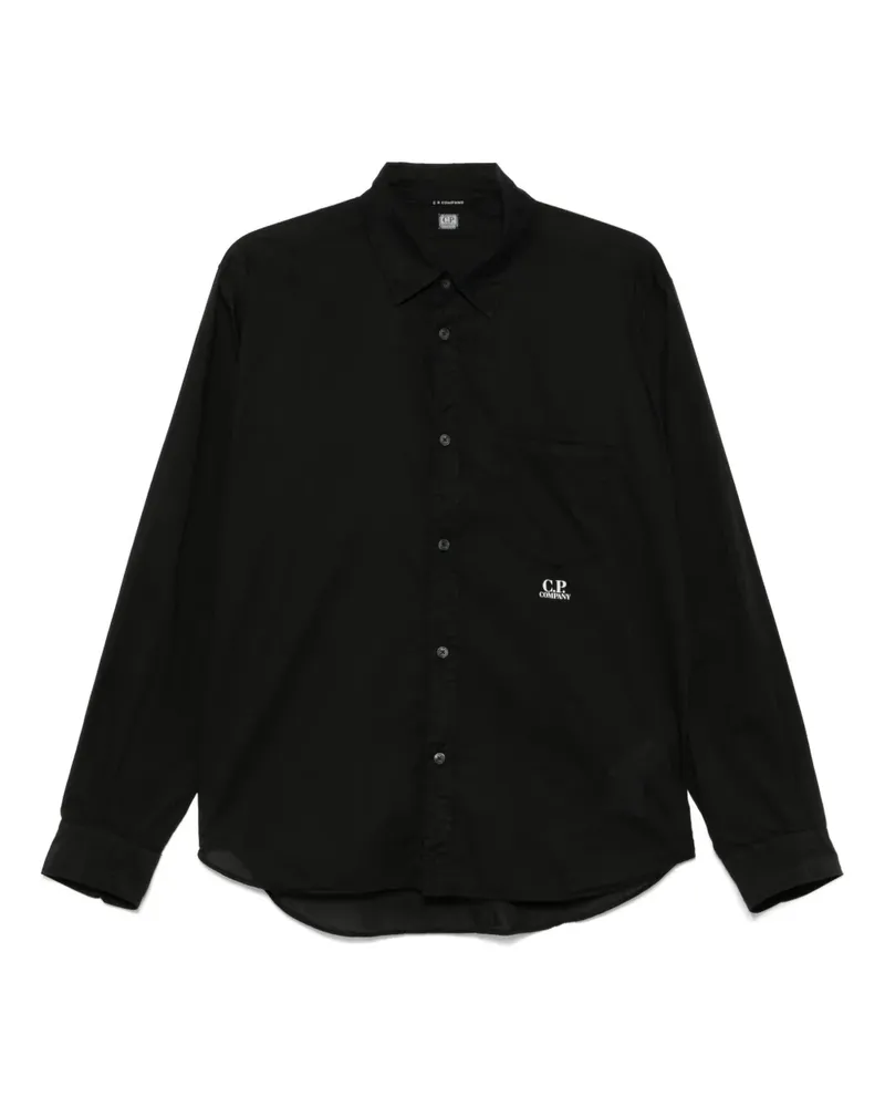 C.P. Company Hemd mit Logo-Print - Schwarz Schwarz