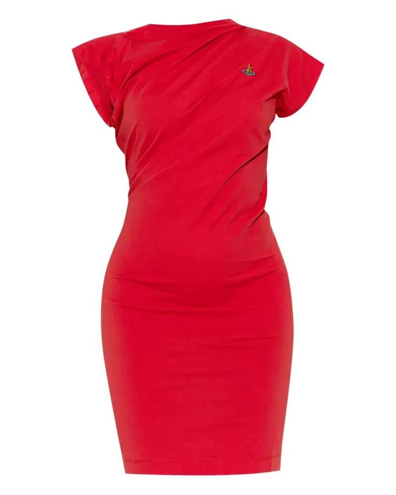 Vivienne Westwood Asymmetrisches Minikleid mit Orb-Stickerei - Rot Rot