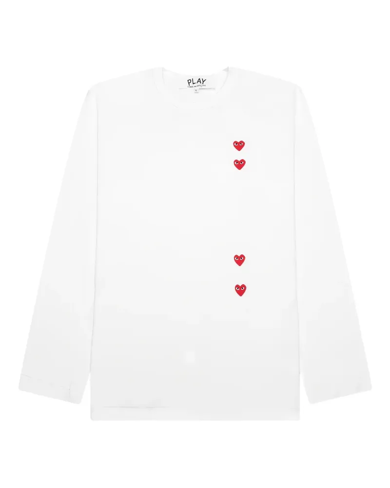 Comme des Garçons T-Shirt mit Herz-Print - Weiß Weiß
