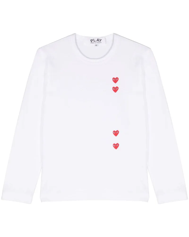 Comme des Garçons T-Shirt mit Herz-Print - Weiß Weiß