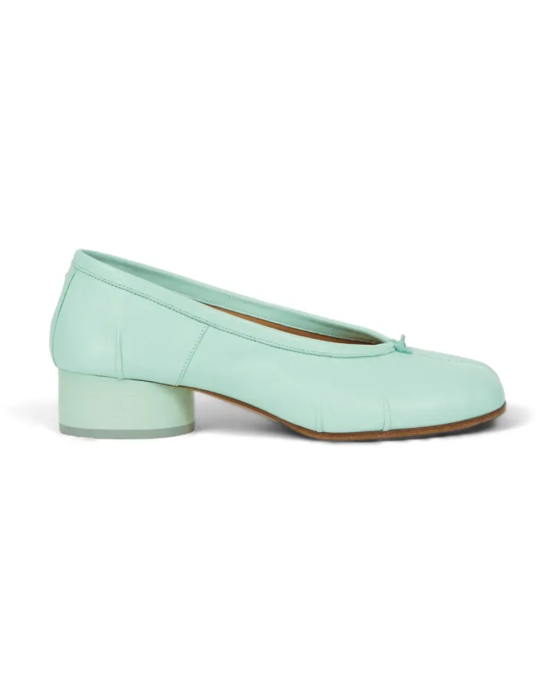 Maison Margiela Tabi leather heeled pumps - Blau Blau