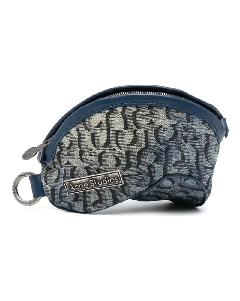 Acne Studios Portemonnaie mit Logo-Schild - Blau Blau
