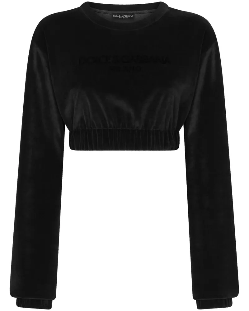 Dolce & Gabbana Sweatshirt mit Logo-Stickerei - Schwarz Schwarz