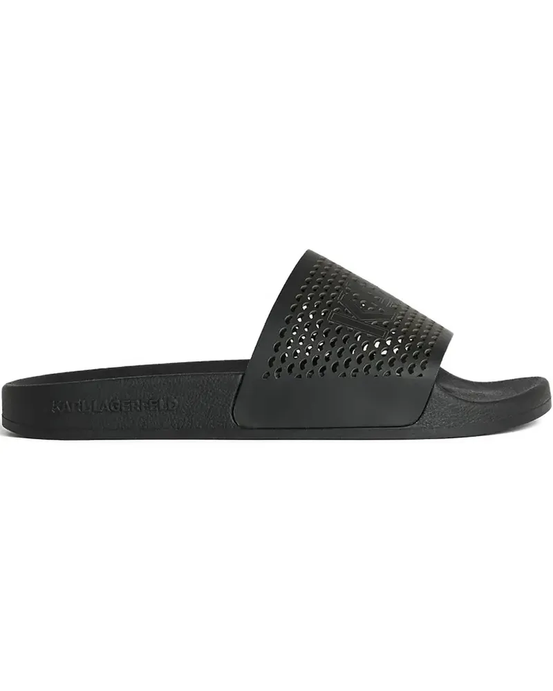 Karl Lagerfeld Pantoletten aus Leder - Schwarz Schwarz