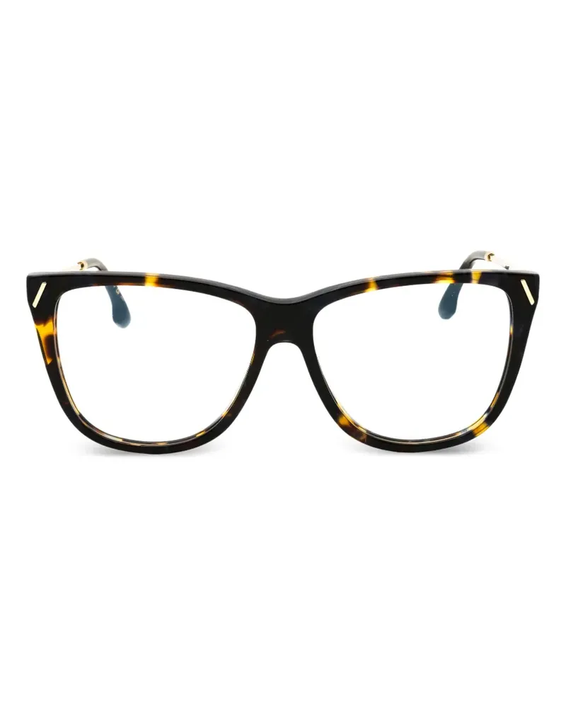 Victoria Beckham Eckige Brille in Schildpattoptik - Braun Braun