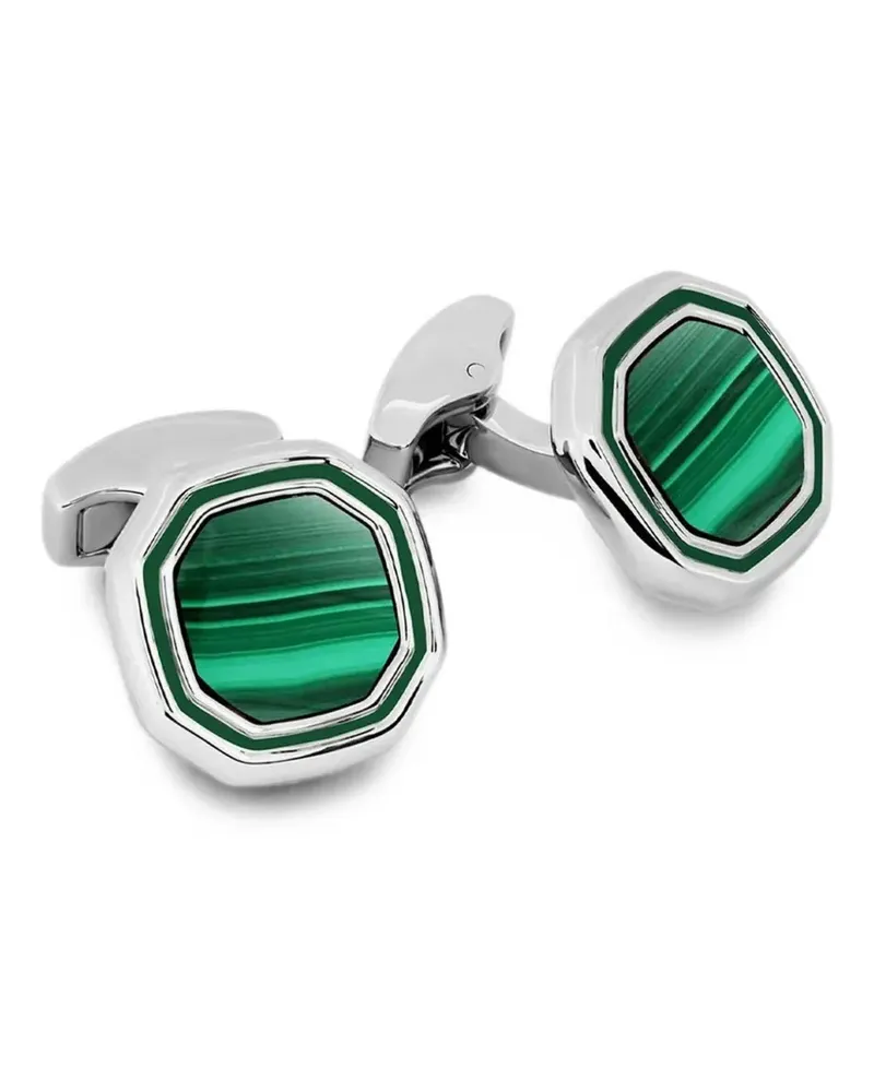 Tateossian octagonal semi-precious stone cufflinks - Silber Silber