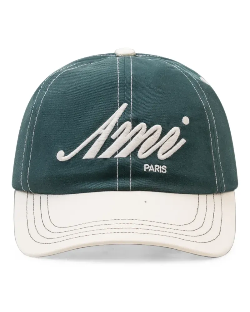 AMI Paris embroidered cap - Grün Grün