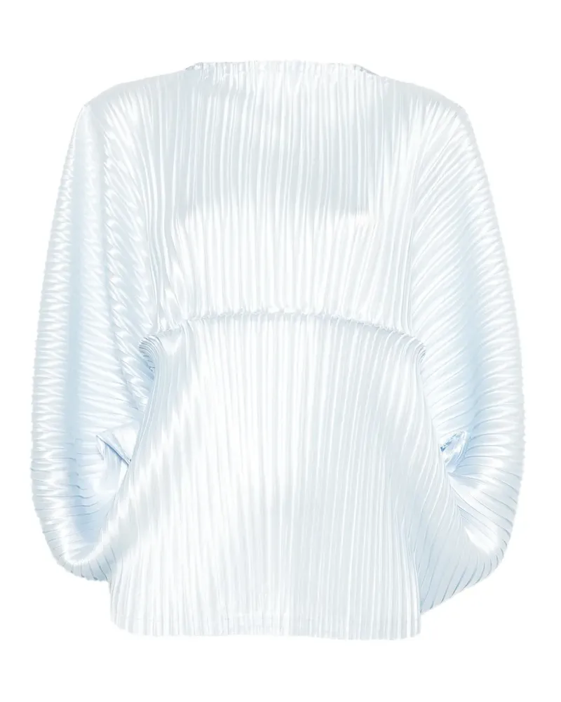Issey Miyake Top mit Falten - Blau Blau